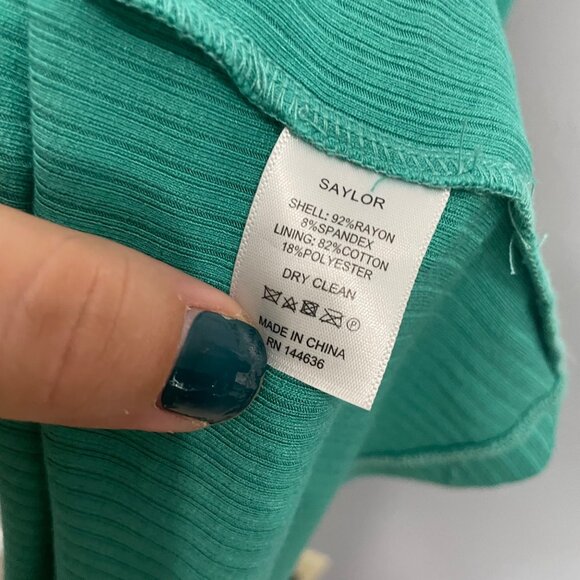 SAYLOR malavika ribbed button front midi dress in teal size L - Picture 5 of 6